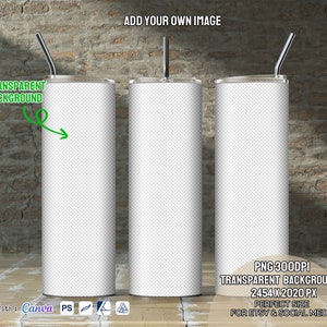 20oz skinny tumbler mockup, PNG, full view wrap mockup,tumbler mockup with transparent background product