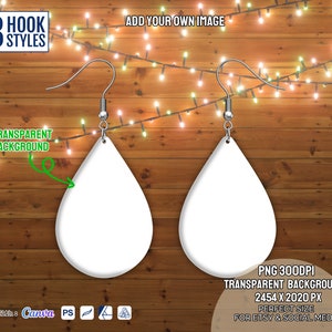 Drop earring mockup, png , 3-Hook Styles,mockup, product mockup, earring mockup, easy mockup