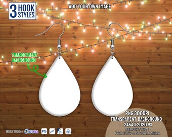 Drop earring mockup, png , 3-Hook Styles,mockup, product mockup, earring mockup, easy mockup