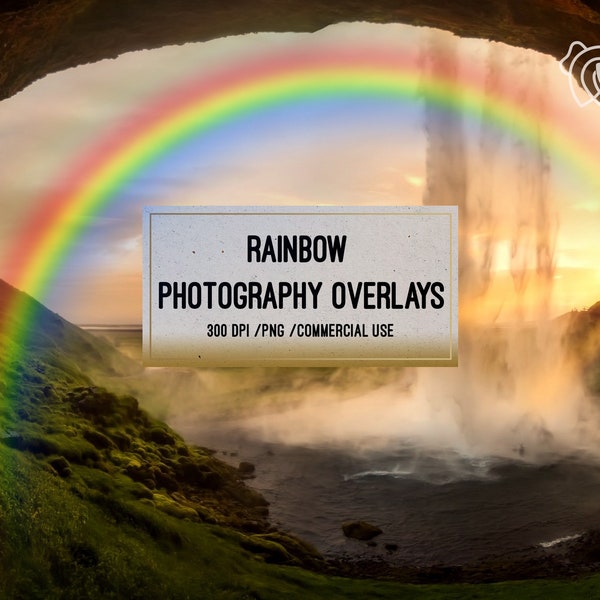 Rainbow Overlays,  Photography Overlays,  rainbow PNG clipart photo overlays, realistic rainbow photo light effects, photoshop overlays