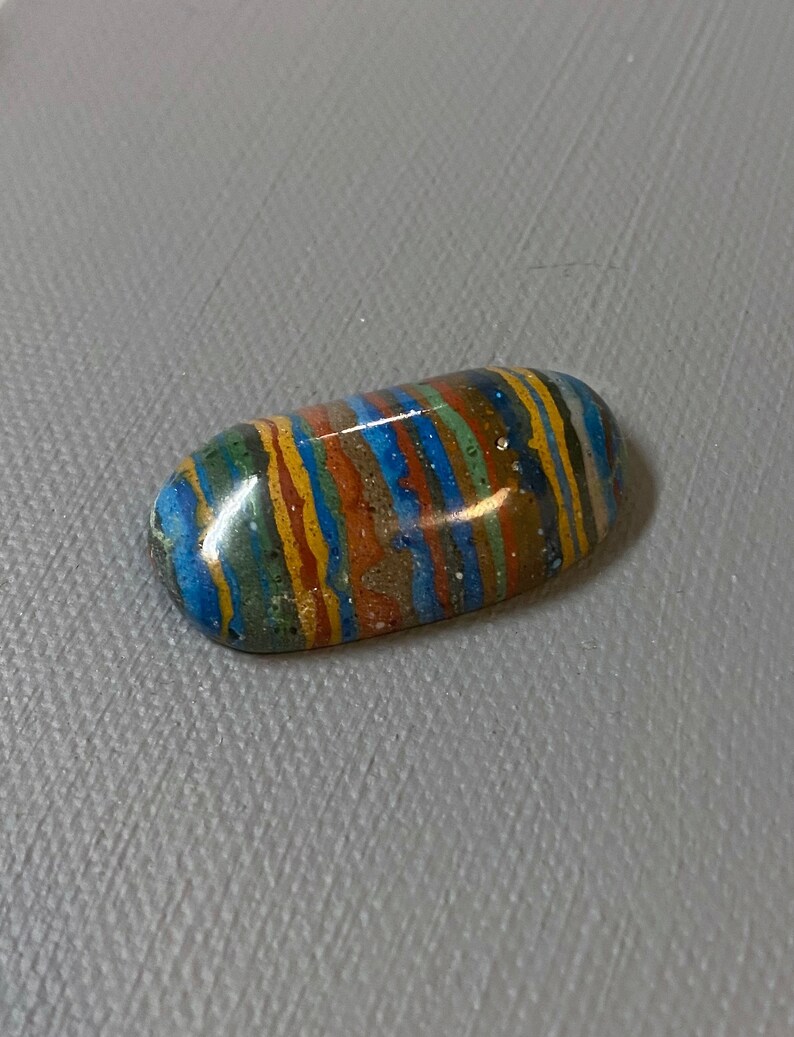 Rainbow Calsilica Natural Stone Cabochon