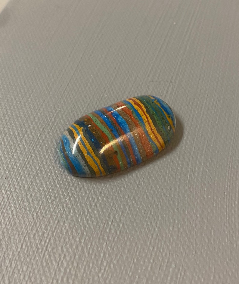 Rainbow Calsilica Natural Stone Cabochon