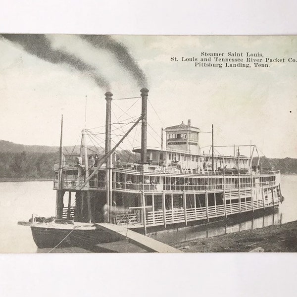 Antique Postcard Southern Pacific Rail Road Ferry Boat "Piedmont" in San Francisco Bay