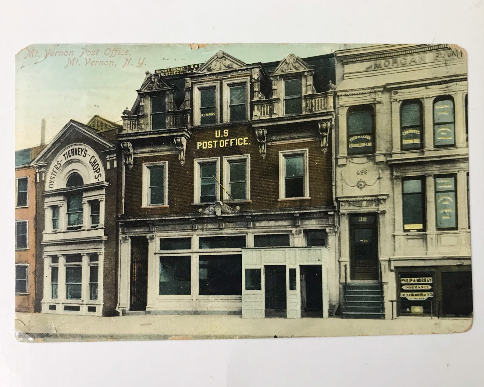 Antique Postcard Mt. Vernon Post Office Mt. Vernon New York Etsy