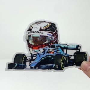 Lewis Hamilton Color Waterproof Sticker for Laptop, Sticker for Hydroflask, Bumper Sticker Formula One Sticker F1 Sticker for Laptop