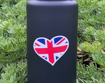 I HEART Britain Sticker Union Jack Sticker London Sticker Britain Decal Laptop Sticker, Hydroflask Sticker