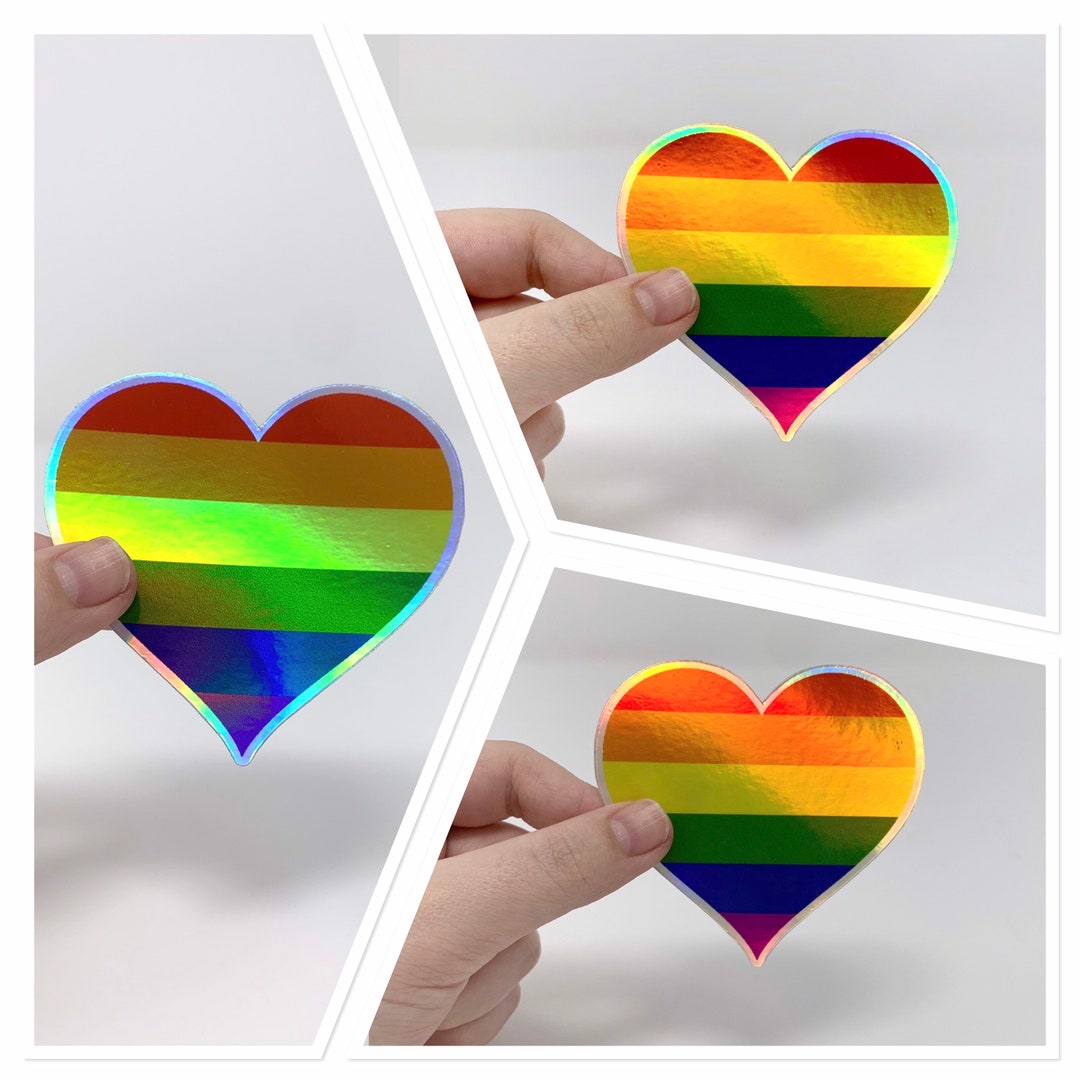 Pride Rainbow Sticker Holographic Waterproof for Hydroflask Water ...