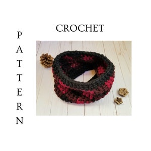 Crochet pattern, The Chunky Buffalo Plaid Cowl pattern, crochet cowl