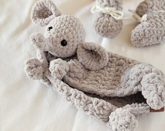 Baby Elephant Lovey Crochet Pattern |  Elephant Lovey Security Blanket Crochet Pattern