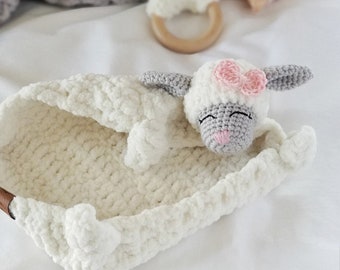 Lamb Lovey | Baby lovey | Lamb Stuffie Lovey | Baby shower gift | Toy for Toddlers