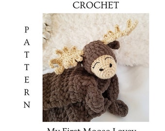 Moose Lovey Crochet Pattern: Bernat Blanket Yarn (PDF Pattern)
