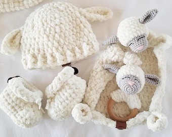 Lamb Gift Set for Baby | Baby Shower Gift Set | Newborn Gift