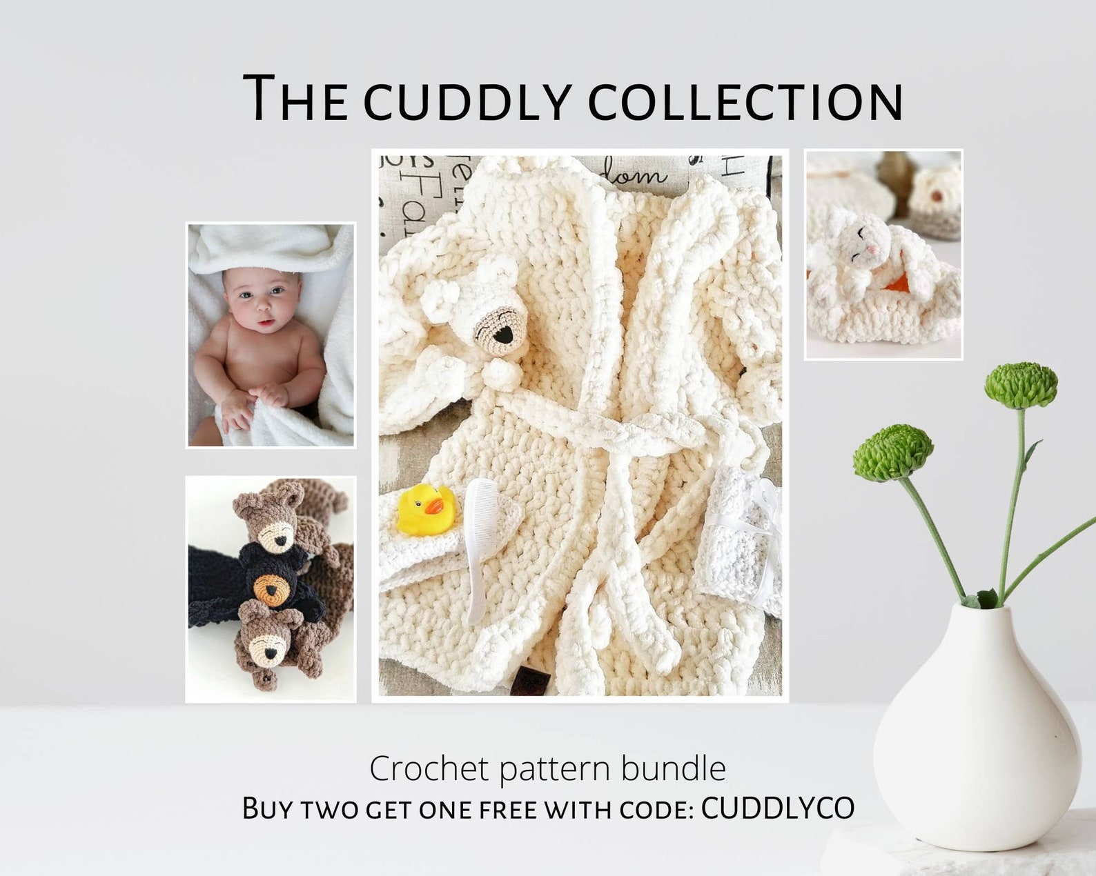 Crochet Pattern Baby Bathrobe Crochet Pattern Cuddly Etsy