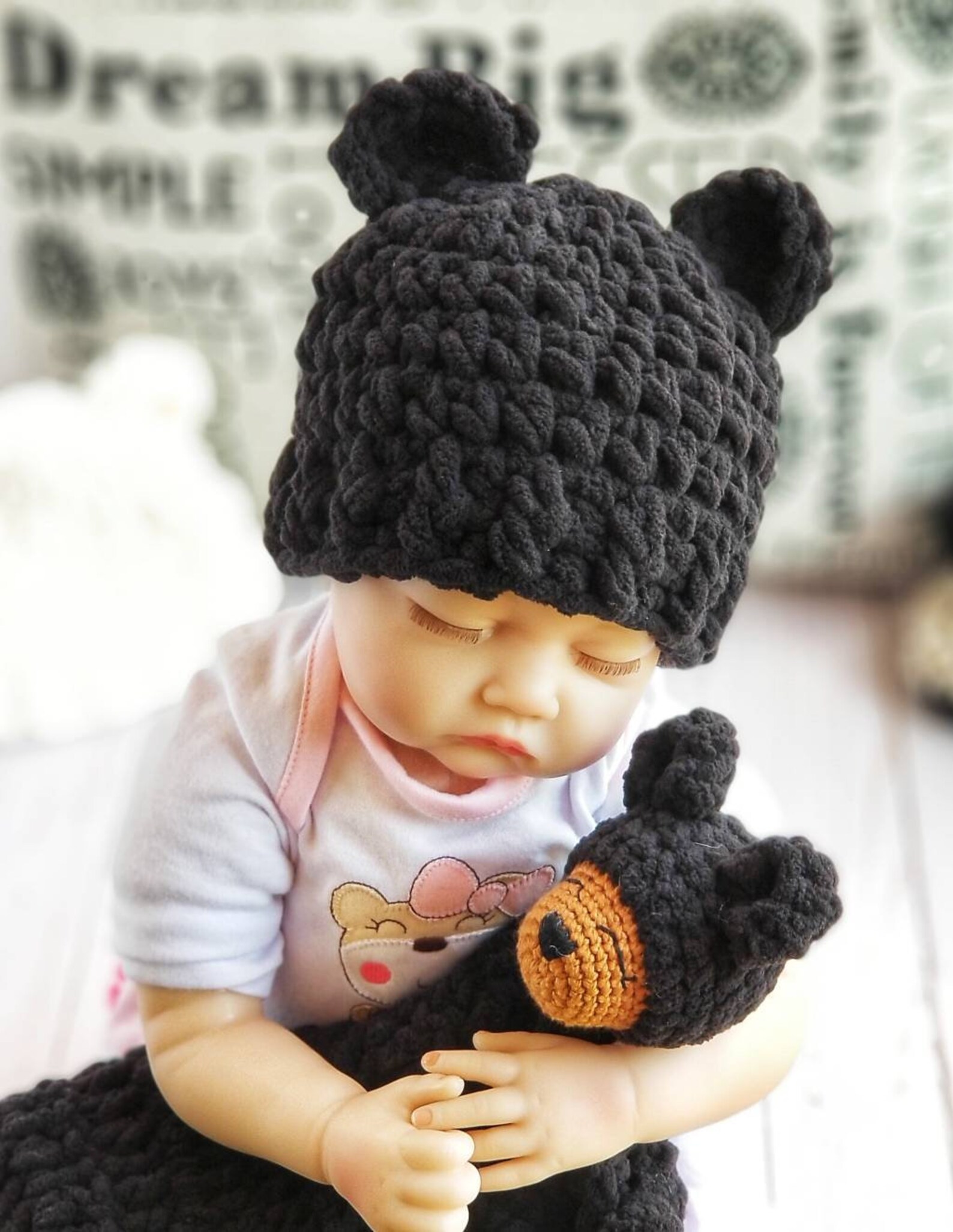 Black Bear Lovey Baby Lovey Teddy Bear Lovey - Etsy