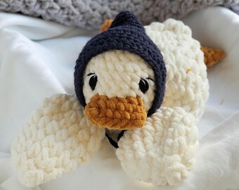 Custom Duck Lovey for Babies and Kids |  Duck Baby Lovey | Security Blanket Toy | Baby Shower Gift