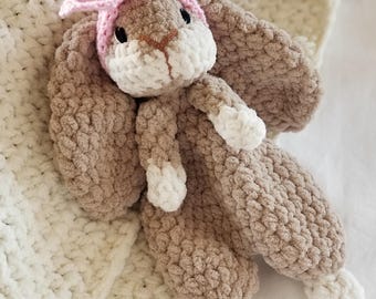 Bunny Lovey with Headband | Baby Lovey | Bunny Stuffie for kids