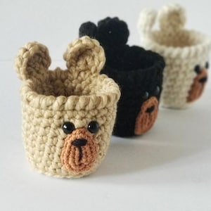Bear Desk Basket | Basket for Child&#39;s Room | Handmade Bear Basket | Gifts for Kids | Woodland Nursery Decor