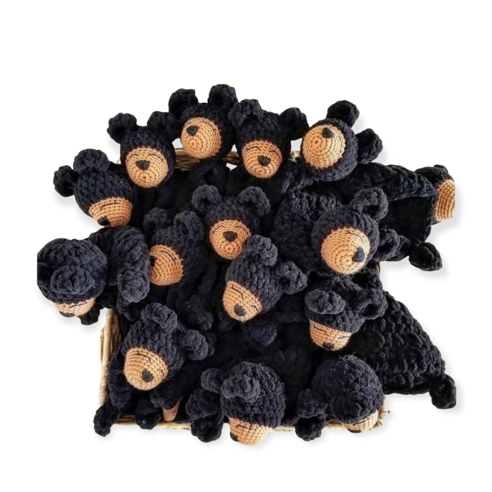 Black Bear Lovey Baby Lovey Teddy Bear Lovey - Etsy