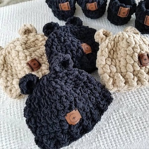 Bear ears baby hat| Bear cub hat| Baby bear hat| Baby bear beanies | Winter Hat for Baby