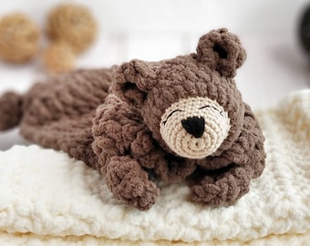 Brown bear lovey| Baby lovey | Bear Stuffie Lovey | Baby shower gift