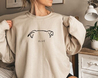 Custom Dog Ears Sweatshirt, Dog Mom Sweatshirt, Dog Lover Sweatshirt, Dog People Sweatshirt, New Dog Owner Sweatshirt, Custom Dog Name Shirt