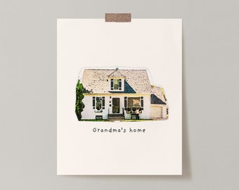 Custom Watercolor House Portrait,Watercolor House Painting,Personalized Housewarming Gift,First Home Gift,Realtor Closing Gift,Home Portrait