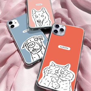 Custom Pet Phone Case Personalised dog Portrait Cover Dog/ Cat memorial gift Gifts for Dog Lovers & Pet Loss iPhone cases image 2