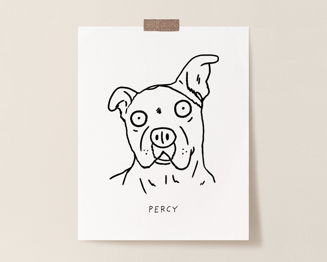 Custom Pet Portrait Digital File Pet Portrait Illustration Etsy