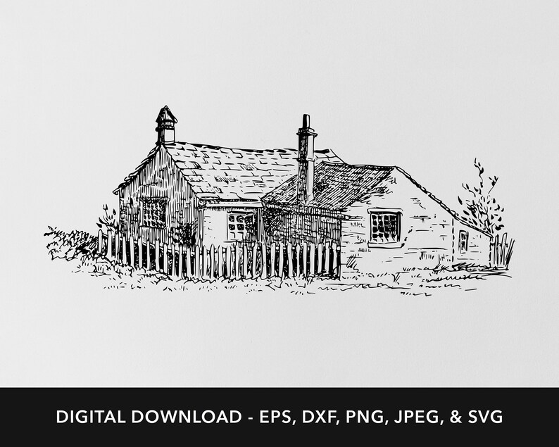 House Svg House Clipart House Clip Art Instant Download Etsy