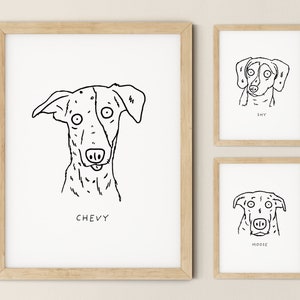 Pet Portrait Custom and Personalized. Pet Dog Wall Art DIGITAL DOWNLOAD to Print on Poster or Canvas for gift.