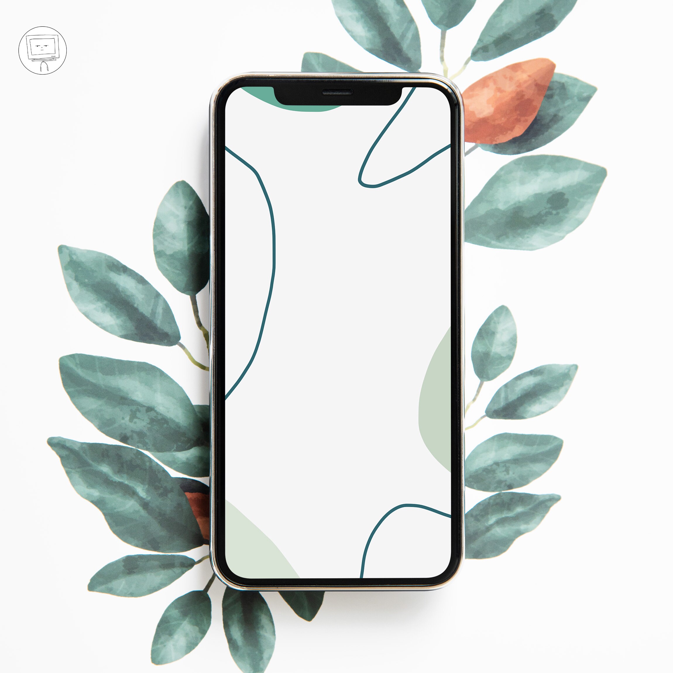 IPhone Wallpaper Abstract Wallpaper Line Art Minimalist Art | Etsy