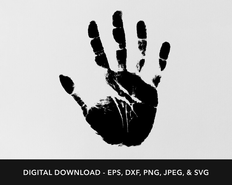 Handprint Svg Hand Print Svg Handprint Dxf Handprint Png Etsy