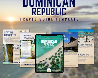 Dominican Republic Travel Guide Template: Canva Editable PDF for Travelers & Travel Agents