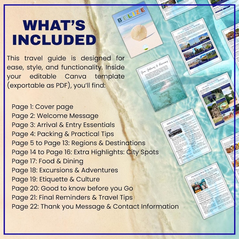 Tourism Guidebook.pdf Belize Travel Guide PDF: Customizable Trip Planner (digital Download ...