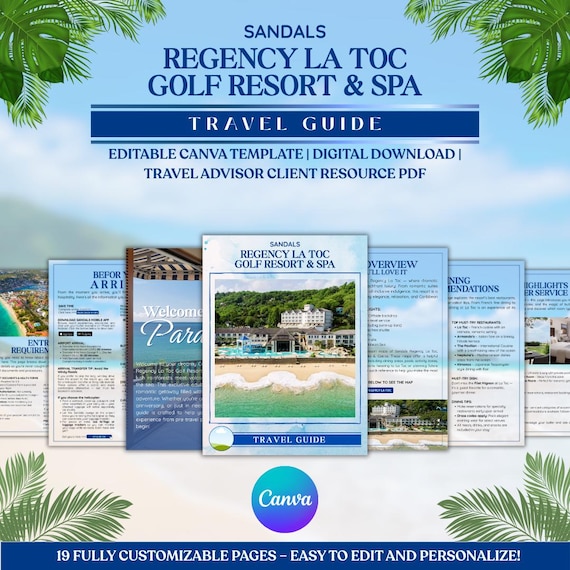 Sandals Resort Travel Guide Template: La Toc, Lucia (digital