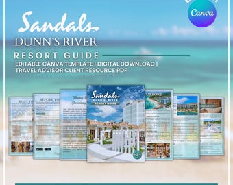 Sandals Dunn’s River Resort Guide | Editable Canva Template | Resource PDF for Travel Agents & Clients