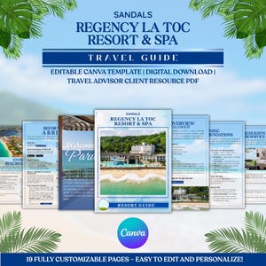 Sjabloon reisgids Sandals Resort: La Toc, St. Lucia (digitale download)