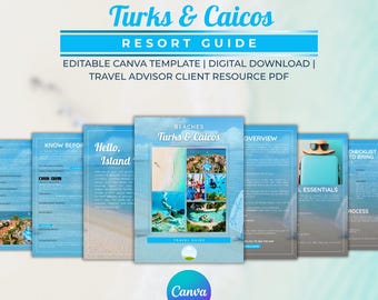 Beaches Turks & Caicos Resort Guide 2026 – Editable Canva Template | Travel Advisor Resource