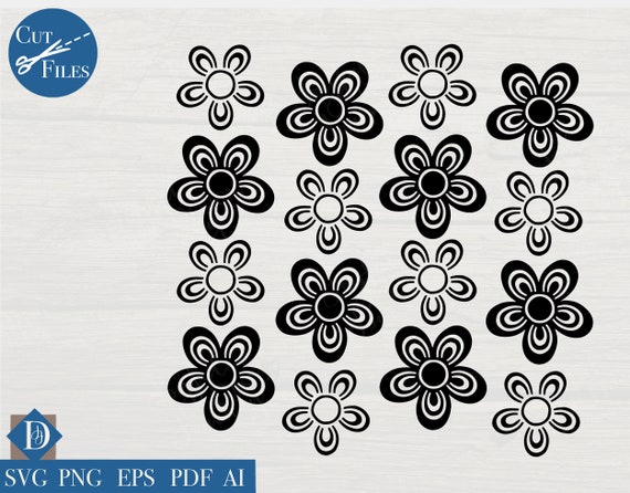 Download Retro Flower Pyrex-like SVG / Mid-Century Modern SVG ...