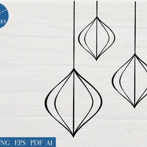 Download Retro Christmas Ornaments Svg Mid Century Modern Ornaments Etsy
