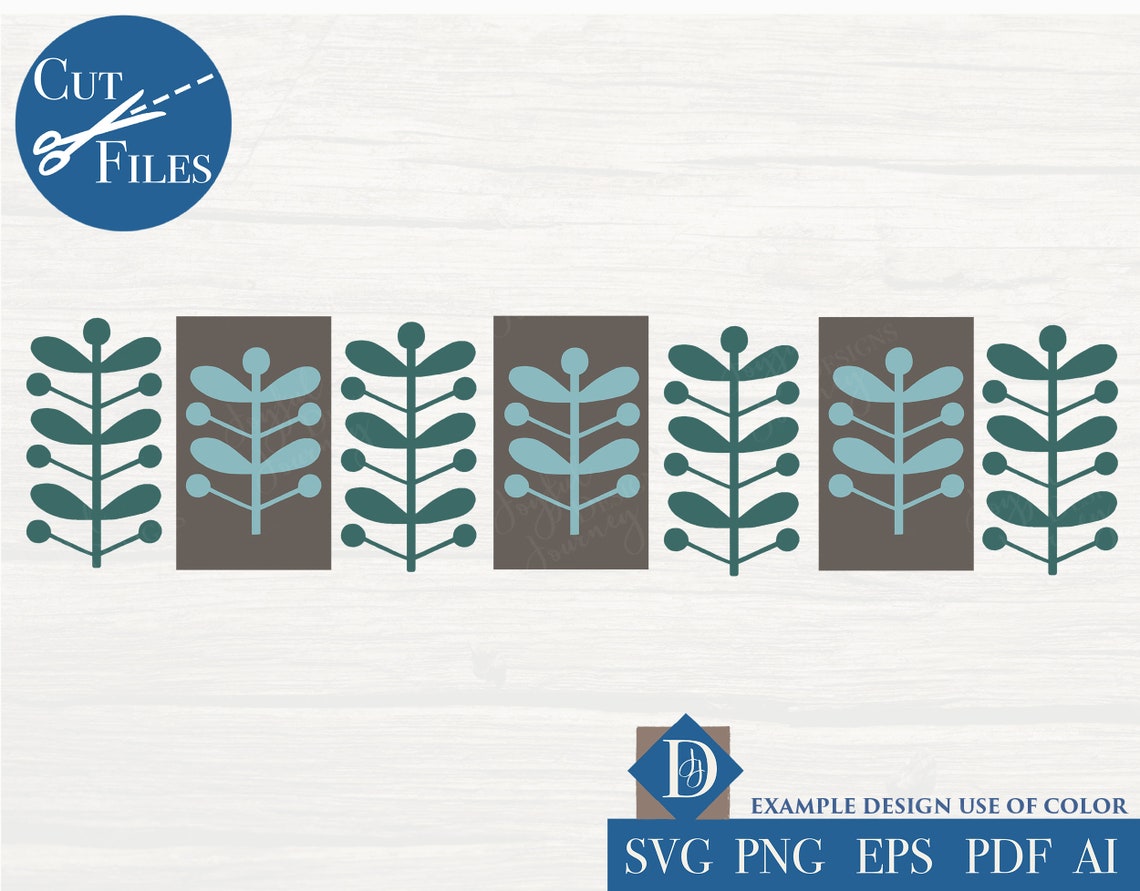 Download Vintage Blocked Pyrex-like Stems SVG / Mid-Century Modern ...