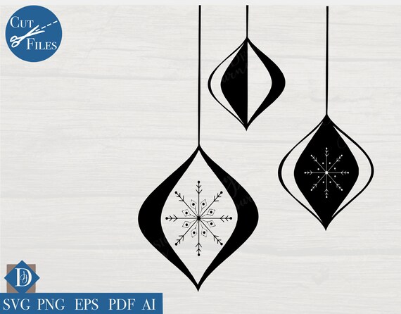 Download Retro Christmas Ornaments Svg Mid Century Modern Ornaments Etsy