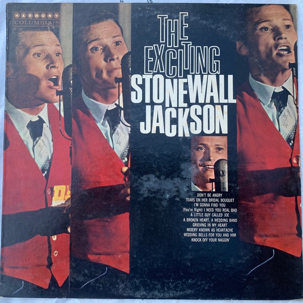 1965 33 RPM 12" Vinyl LP Record Stonewall Jackson - The Exciting Stonewall Jackson - Harmony Records - HL 7387 - Country Music