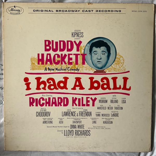 1964 33 RPM 12" Vinyl LP Record Buddy Hackett - I Had a Ball - Mercury Records - OCM 2210 - Original Broadway Cast - Dr. Freud, Almost