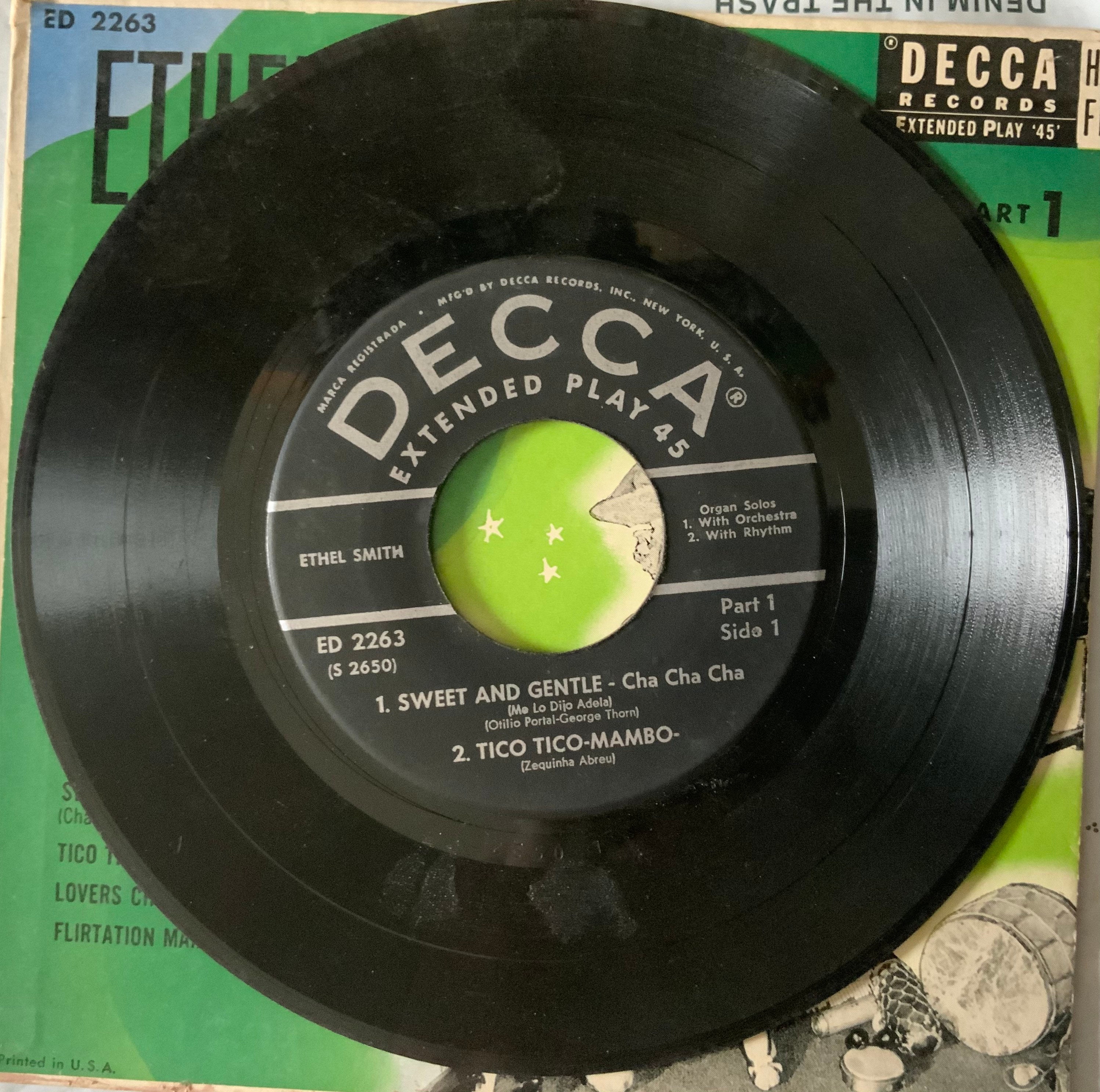 Vintage 1955 45 RPM 7 Vinyl EP Record Ethel Smith Etsy