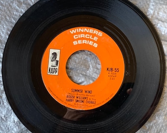 1965 45 RPM 7" Vinyl Record Roger Williams - Summer Wind - Sailor - Kapp Records - KJB-55 - Winner Circle Series - Jazz Music - Pop Music