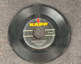 Vintage 1962 45 RPM 7" Vinyl Record Kenny Ball and His Jazzmen - Midnight in Moscow - American Patrol - Kapp Records - K-442X - Jazz Music