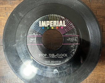 1962 45 RPM 7" Vinyl Record Fats Domino - Did You Ever See a Dream Walking - Stop the Clock - Imperial Records - 5875 - Blues, Jazz Music