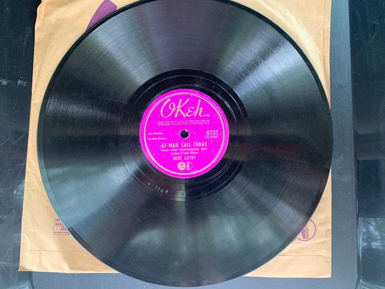 Vintage 1945 78 RPM 10 Shellac Record Gene Autry At Mail Etsy