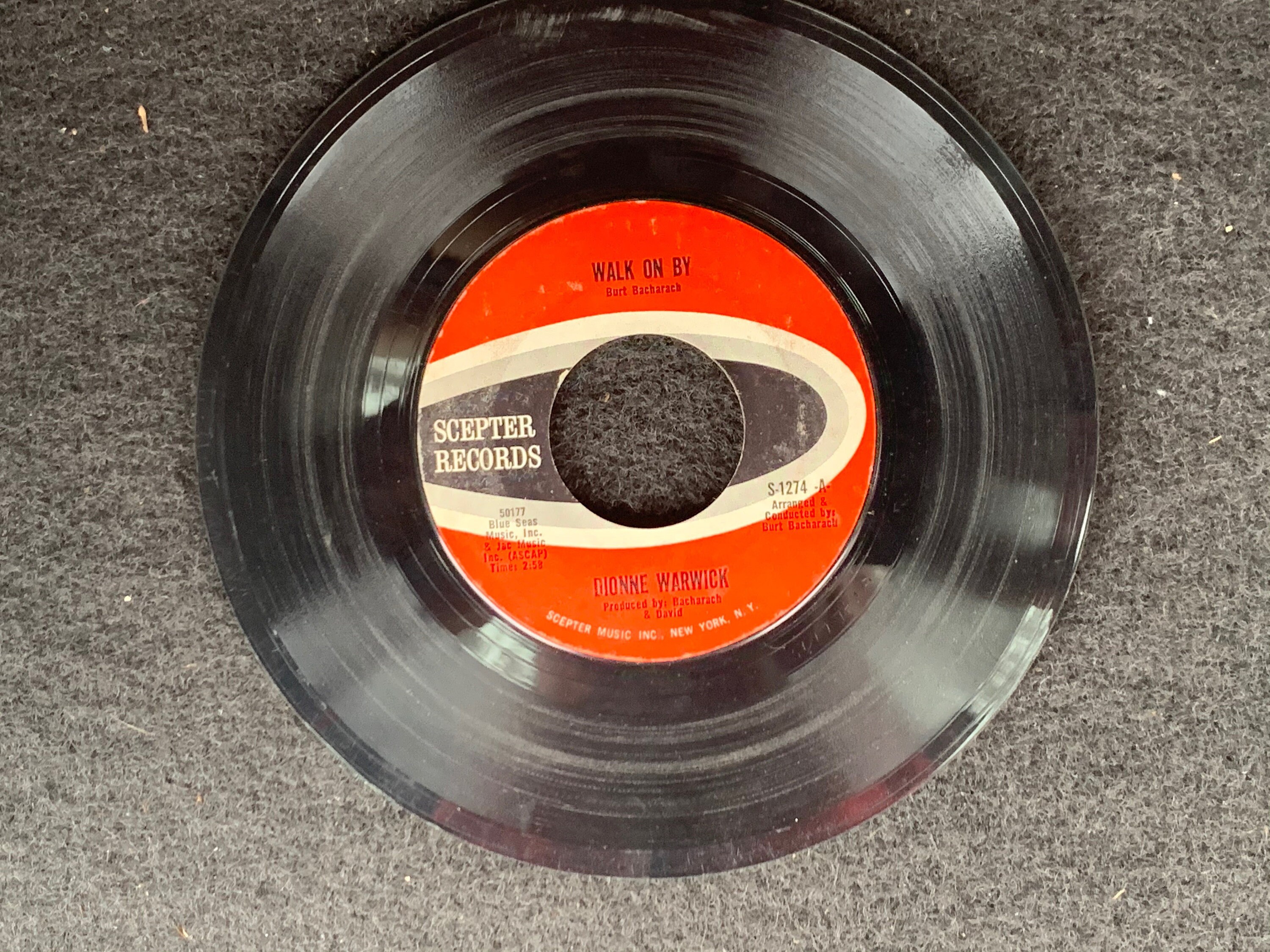 Vintage 1964 45 RPM 7 Vinyl Record Dionne Warwick Walk - Etsy Ireland